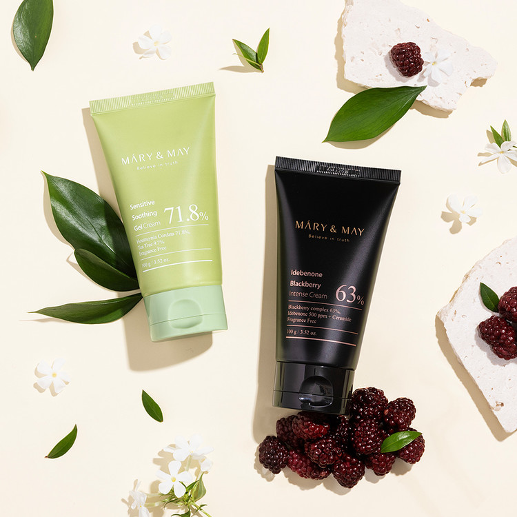 Soothing Gel Cream + Idebenone Blackberry Cream Duo Set - Mary&May