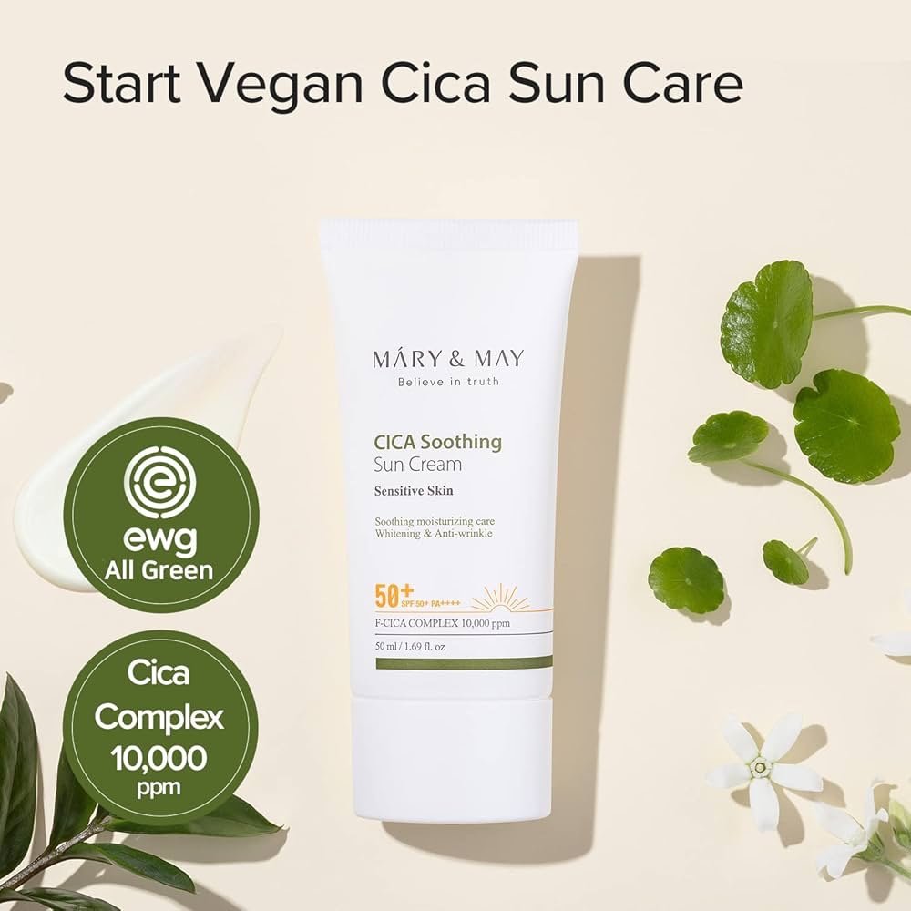 img_9210 Vegan Cica Soothing Sun Cream 50ml - Mary&May - Imagen 1