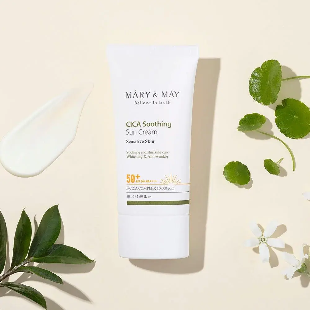 mary-may-vegan-cica-soothing-sun-cream-spf50-pa-50ml-851565_2000x (1) Vegan Cica Soothing Sun Cream 50ml - Mary&May - Imagen 1